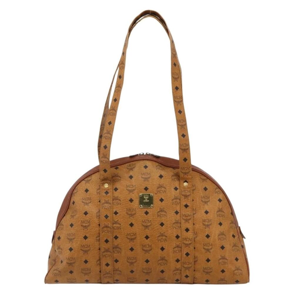 MCM Visetos Logogram Tote Bag Brown